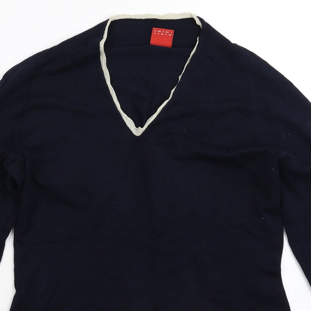 Tiffi Womens Blue  Knit Pullover Jumper Size S