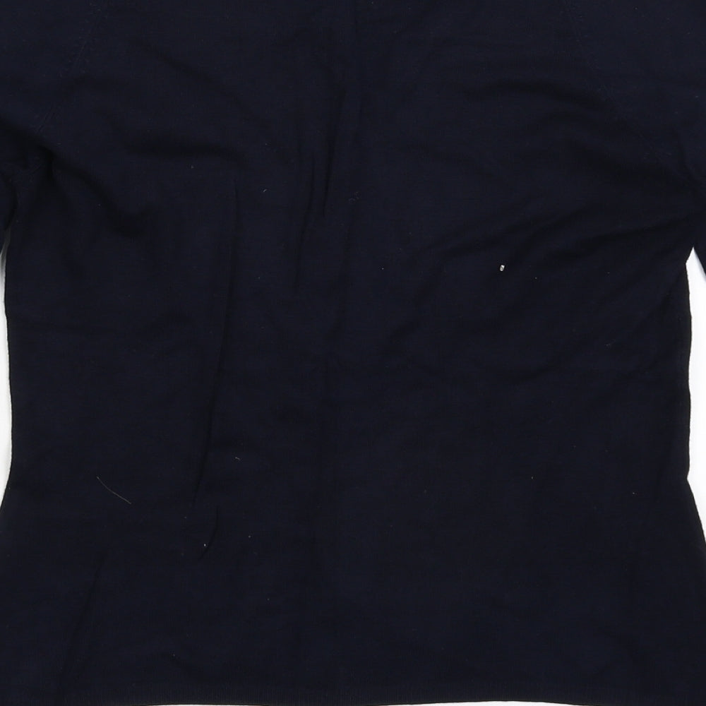 Tiffi Womens Blue  Knit Pullover Jumper Size S