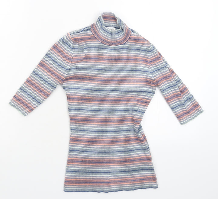 Apricot Womens Multicoloured Striped Knit Pullover Jumper Size 10