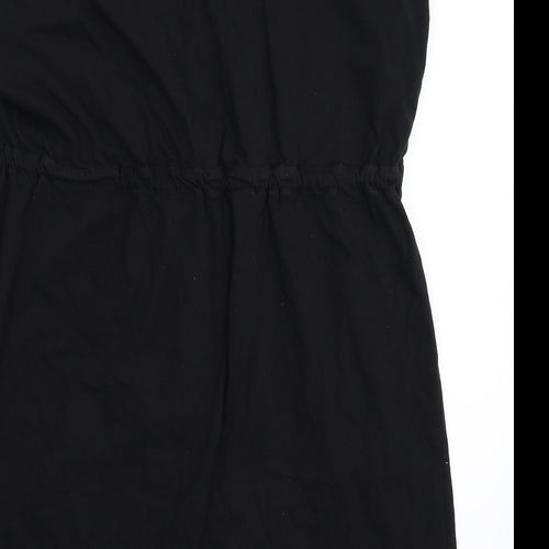 Resort Womens Black Floral  Mini  Size 12