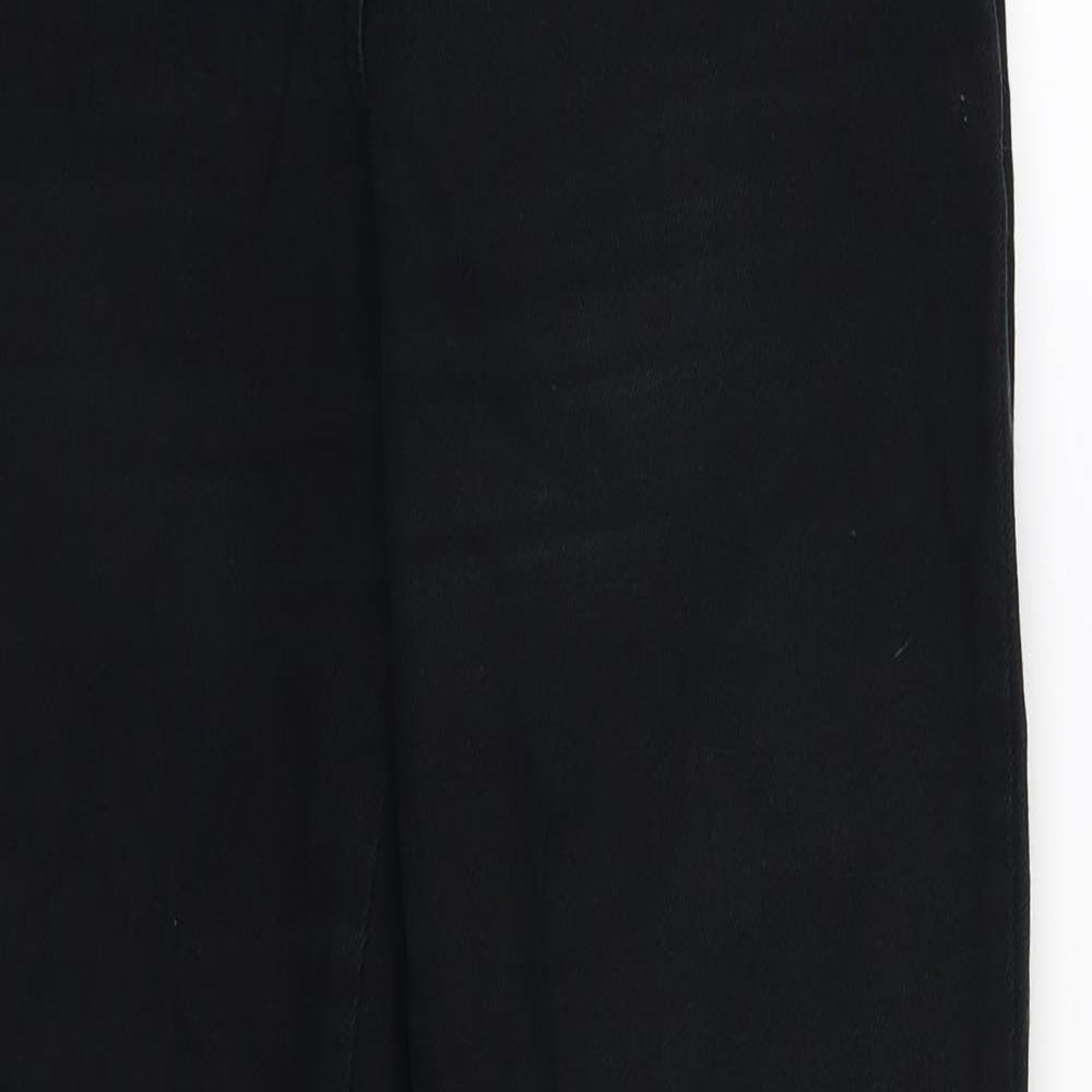 Preworn Womens Black  Denim Bootcut Jeans Size 32 in L31 in