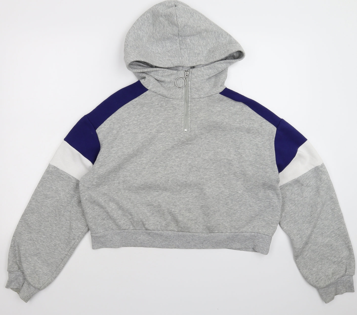 H&M Womens Grey   Pullover Hoodie Size M