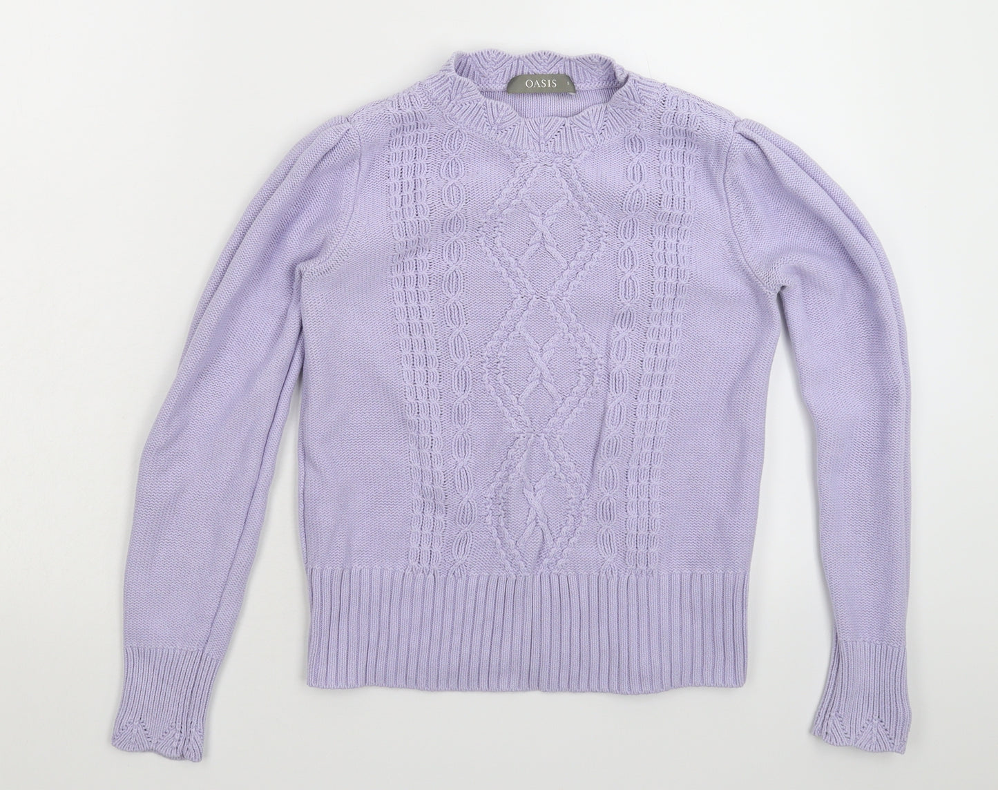 Oasis Womens Purple  Knit Pullover Jumper Size S