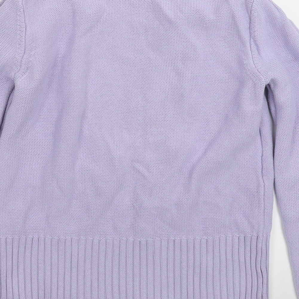 Oasis Womens Purple  Knit Pullover Jumper Size S