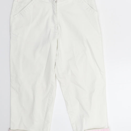 Crew Womens White   Cropped Trousers Size 26 in L20 in