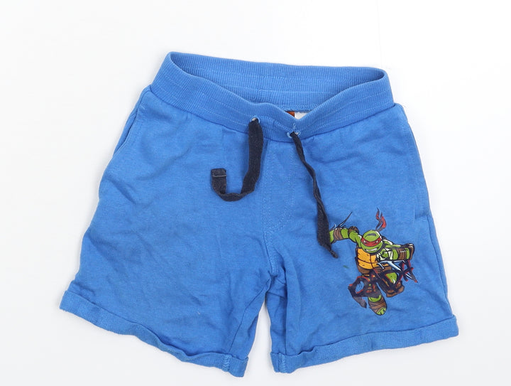 Nickelodeon Boys Blue Sweat Shorts Size 5-6 Years - TMNT