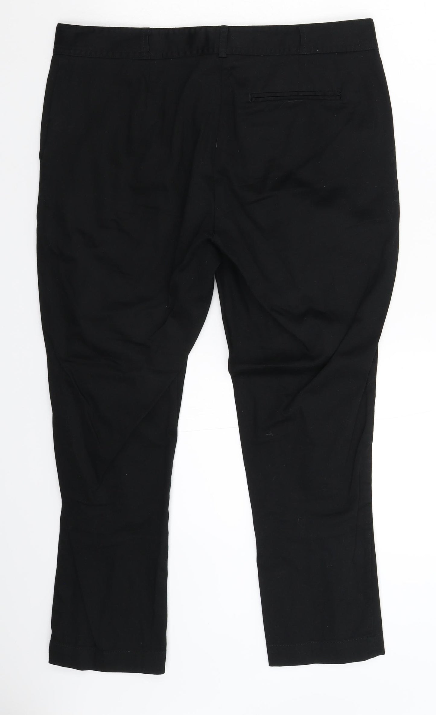 Oasis Womens Black   Cropped Trousers Size 12 L23 in