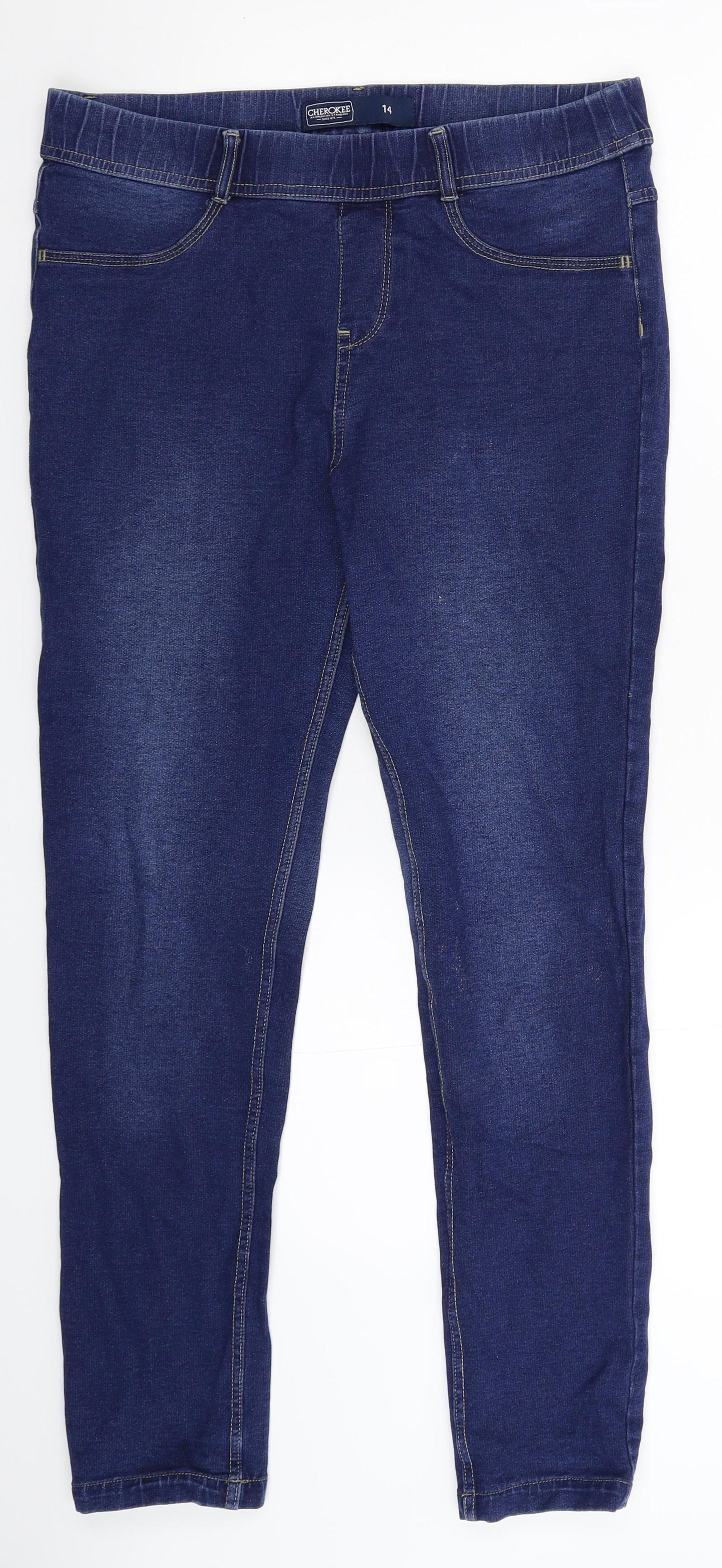 Cherokee Womens Blue  Denim Jegging Jeans Size 14 L28 in