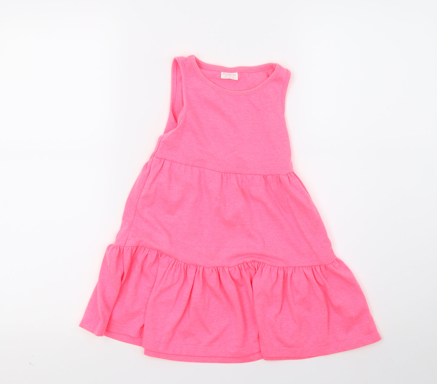 F&F Girls Pink  Jersey T-Shirt Dress  Size 5-6 Years