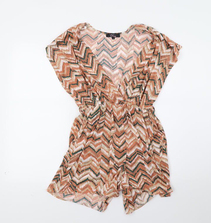 Rare Womens Brown Shorts One-Piece Size 8