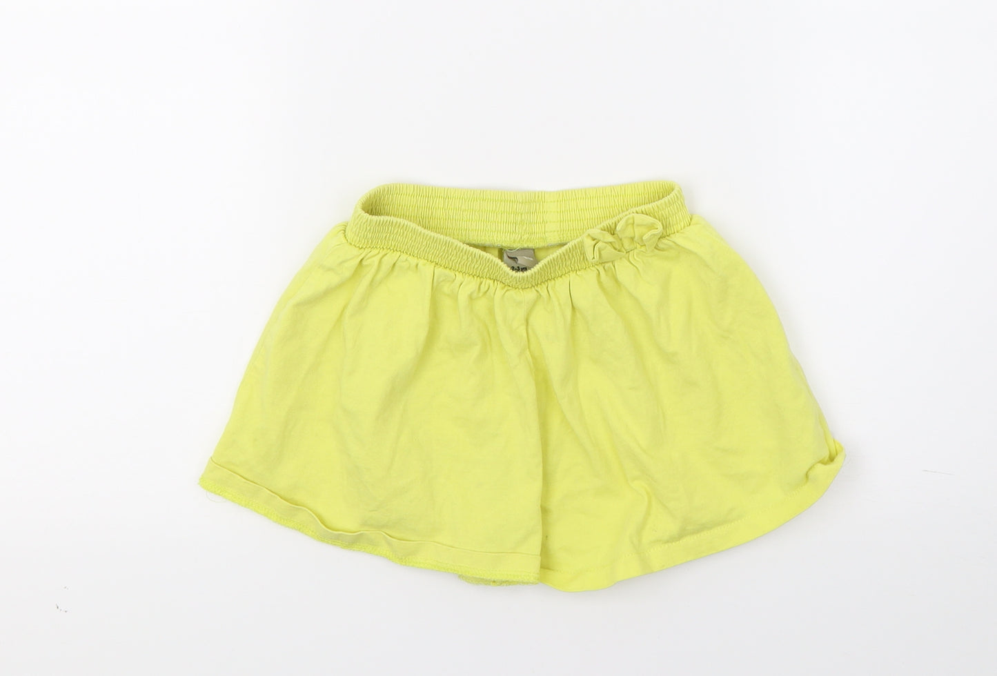TU Girls Yellow  Jersey Cut-Off Shorts Size 2-3 Years