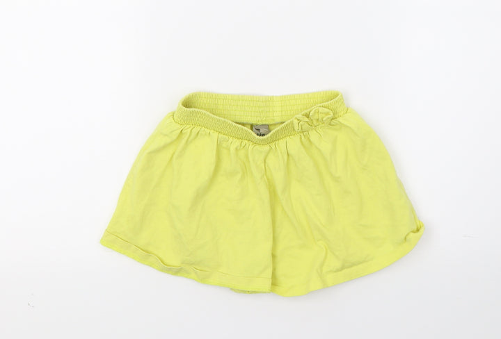 TU Girls Yellow  Jersey Cut-Off Shorts Size 2-3 Years
