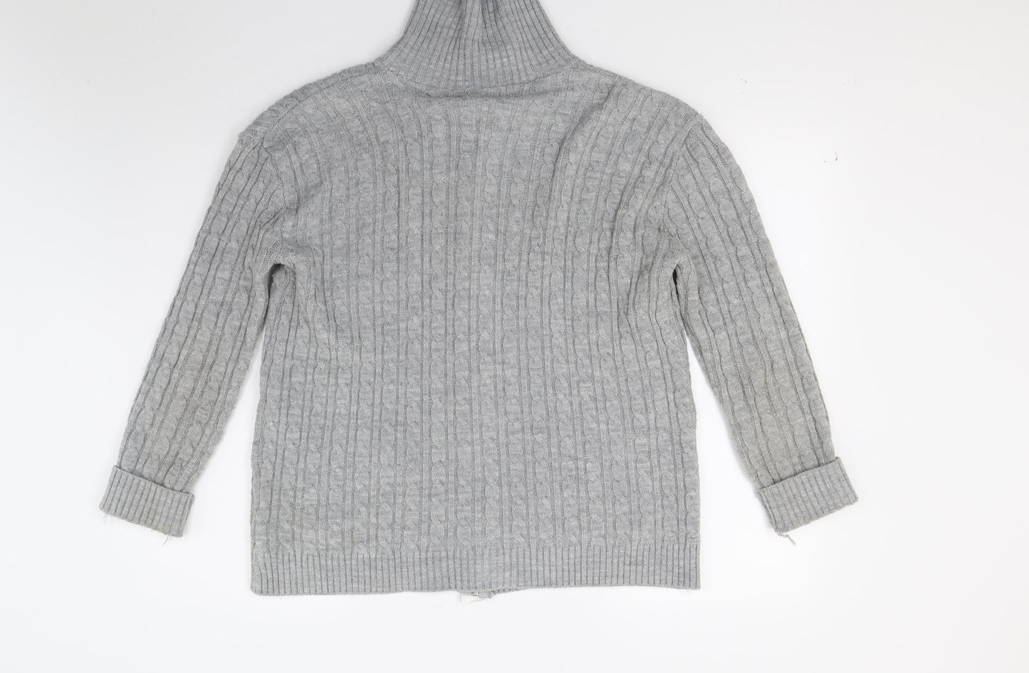 Choice Womens Grey  Knit Cardigan Jumper Size L