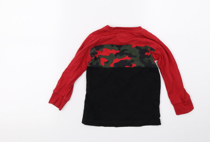 NEXT Boys Red Camouflage  Pullover Sweatshirt Size 2-3 Years