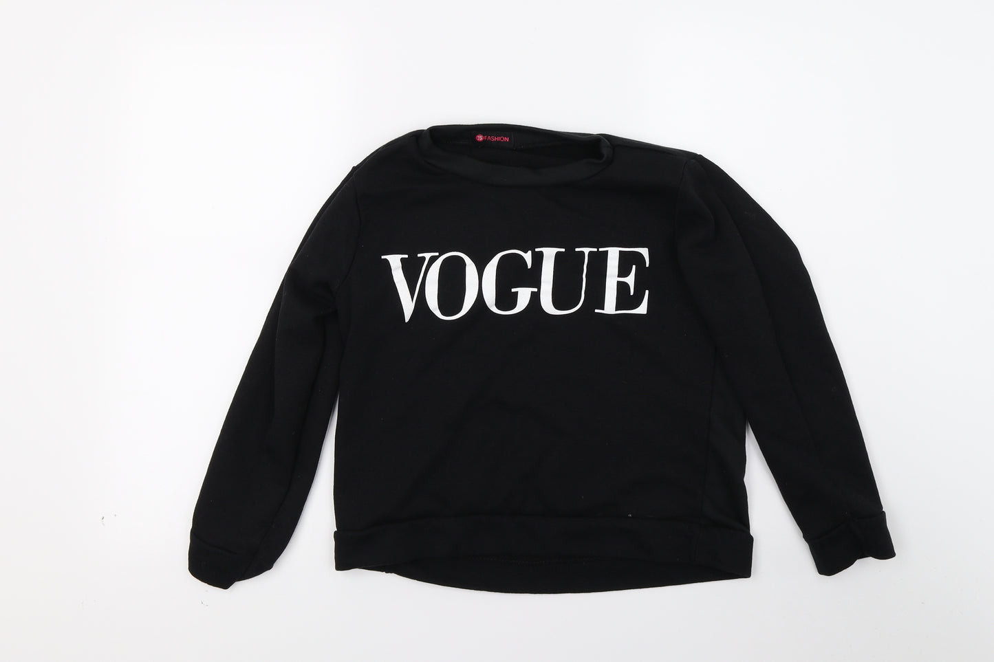 JS Fashion Womens Black   Pullover Sweatshirt Size M  - vogue