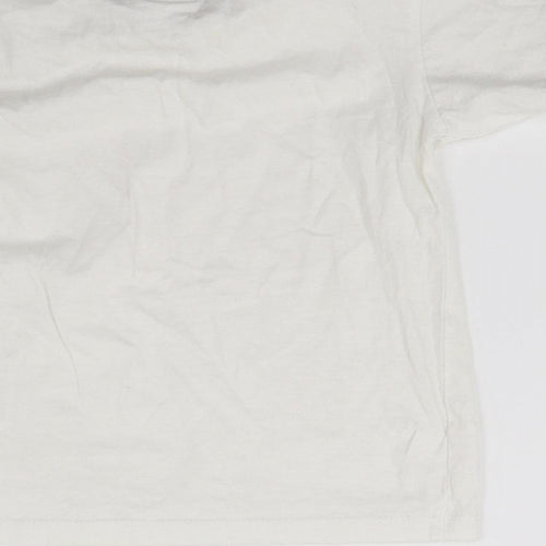 Hype Boys White   Basic T-Shirt Size 3-4 Years