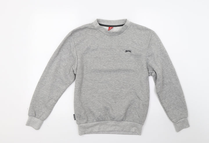 Slazenger Boys Grey Pullover Sweatshirt Size 12 Years