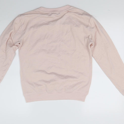 New Look Womens Pink   Pullover Sweatshirt Size 6  - On Sunday We Do nothing