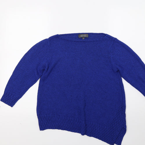 Peruna Womens Blue  Knit Pullover Jumper Size 14  - Made in Italy