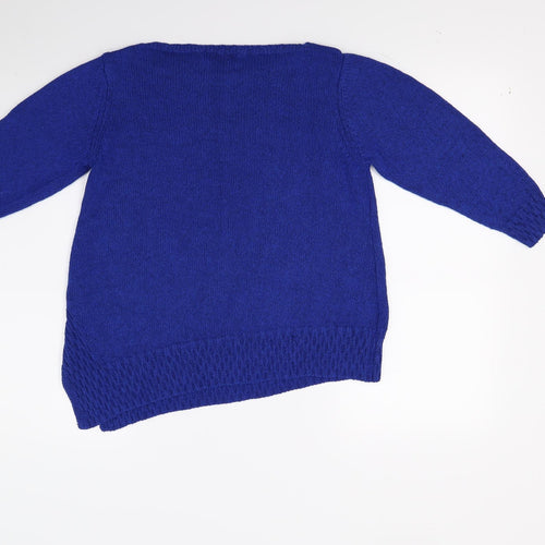 Peruna Womens Blue  Knit Pullover Jumper Size 14  - Made in Italy