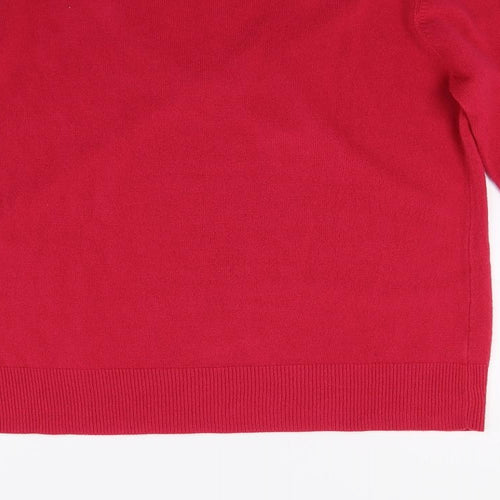 Berkertex Womens Red  Knit Pullover Jumper Size 16