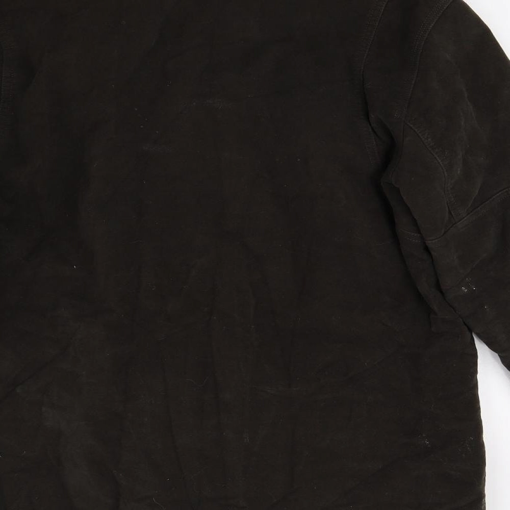 Preworn Mens Brown   Overcoat Coat Size L
