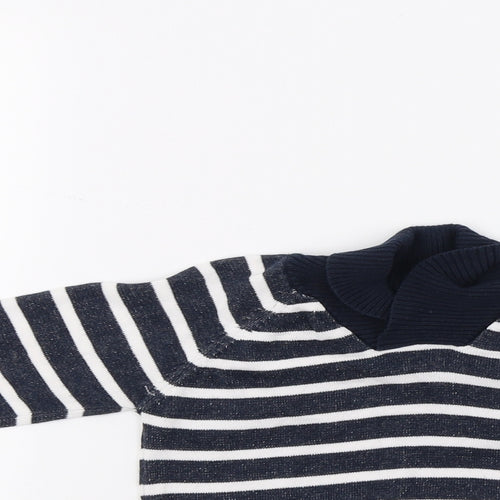 Primark Boys Blue Striped Knit Pullover Jumper Size 2-3 Years