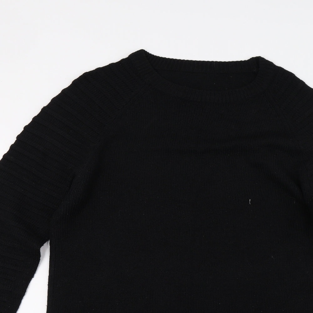 Mrp Womens Black  Knit Jumper Dress  Size M