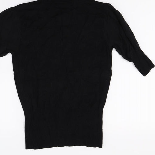 Coast Womens Black  Knit Pullover Jumper Size 8