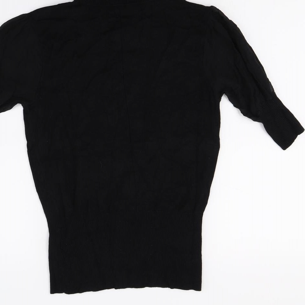 Coast Womens Black  Knit Pullover Jumper Size 8