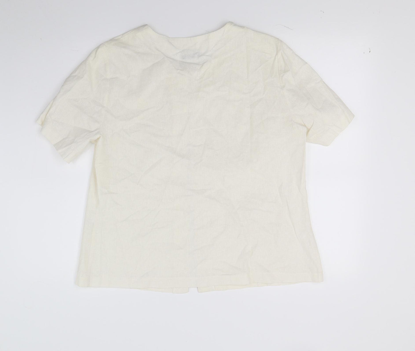 Touch Womens White   Basic Button-Up Size 14