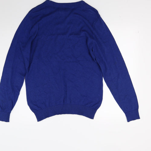 George Mens Blue  Knit Pullover Jumper Size M
