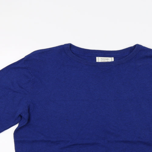 George Mens Blue  Knit Pullover Jumper Size M