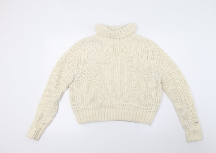 Divided Womens Ivory  Knit Pullover Jumper Size M