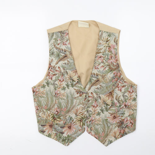 Dorothy Perkins Womens Green Floral  Jacket Waistcoat Size 14