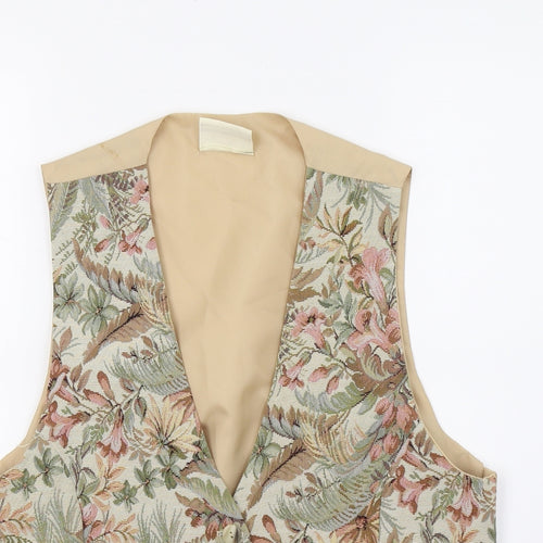 Dorothy Perkins Womens Green Floral  Jacket Waistcoat Size 14