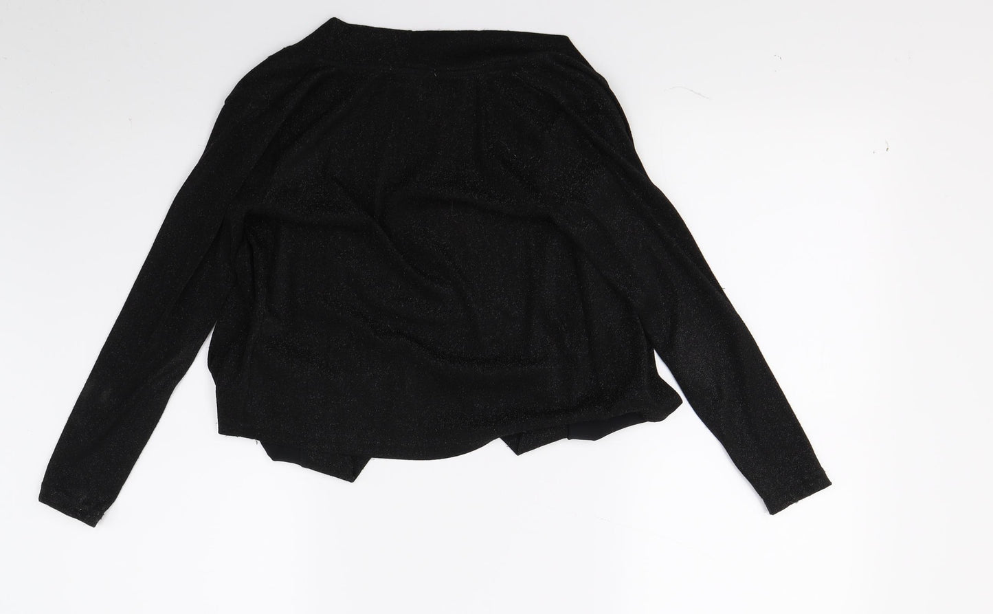 WOW Womens Black   Wrap Blouse Size 2XS