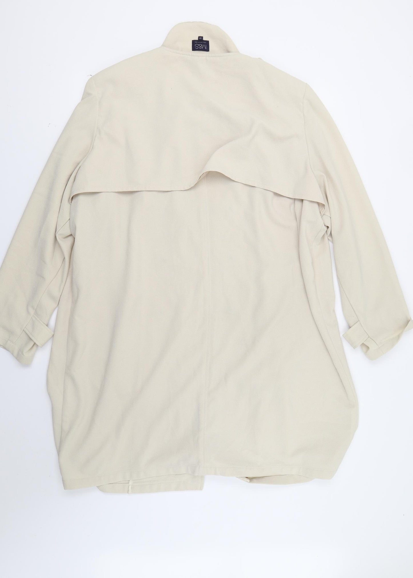Marks and Spencer Womens Beige   Overcoat Coat Size 22