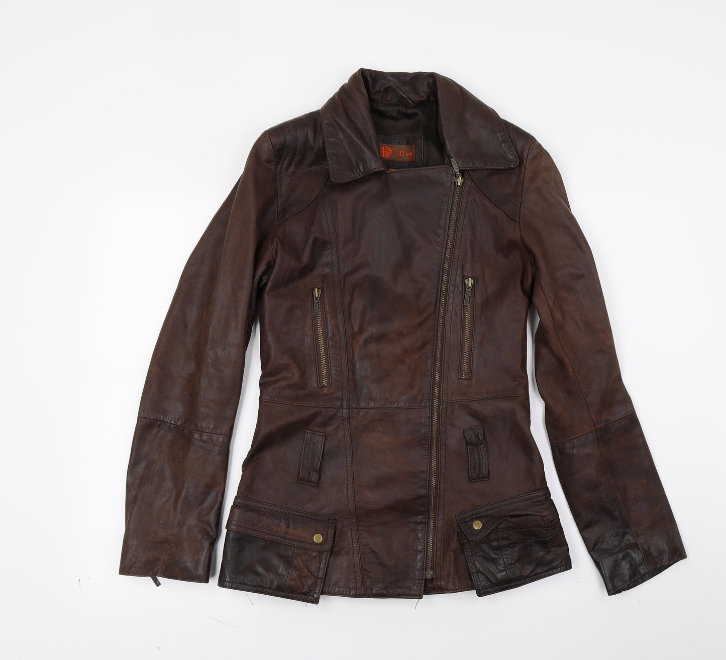 Helium Womens Brown   Biker Coat Size 10
