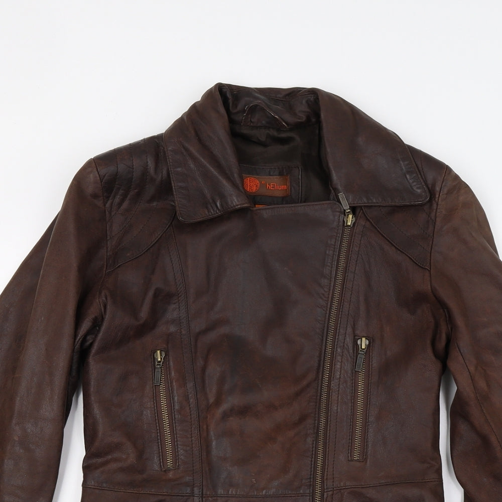 Helium Womens Brown   Biker Coat Size 10