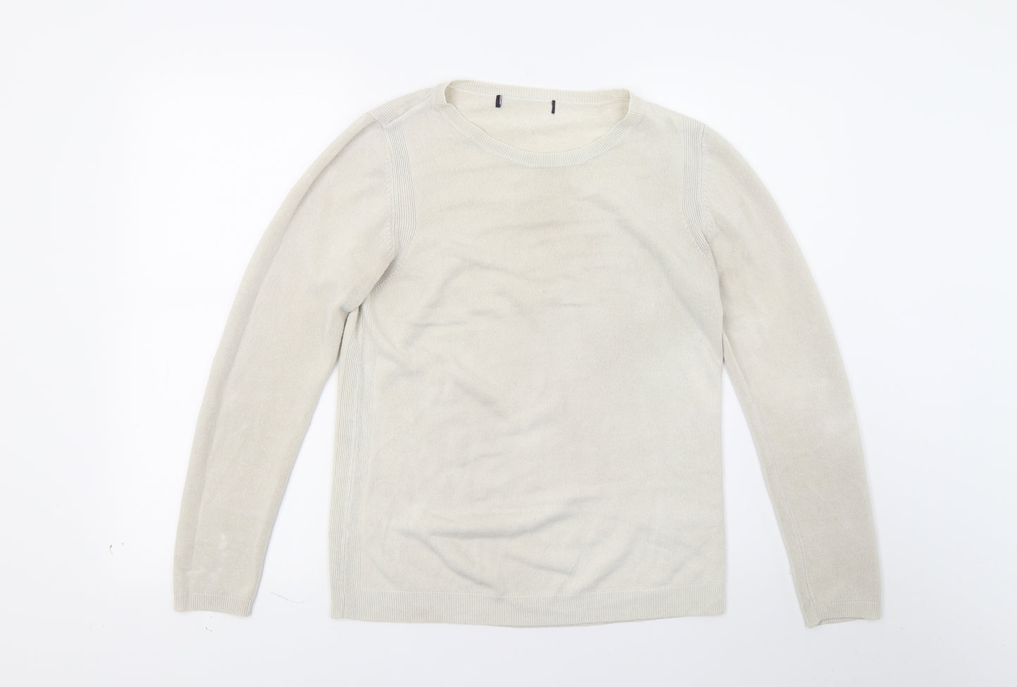 Marks and Spencer Womens Beige  Knit Pullover Jumper Size 10