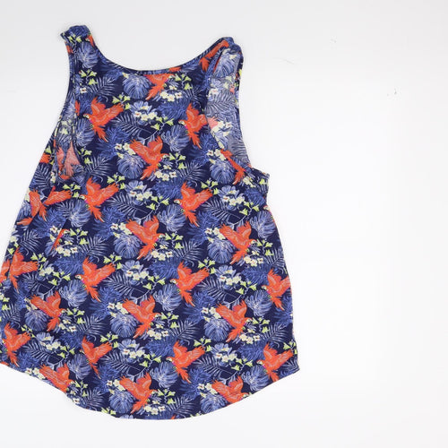 Primark Womens Blue Floral  Basic Tank Size 14