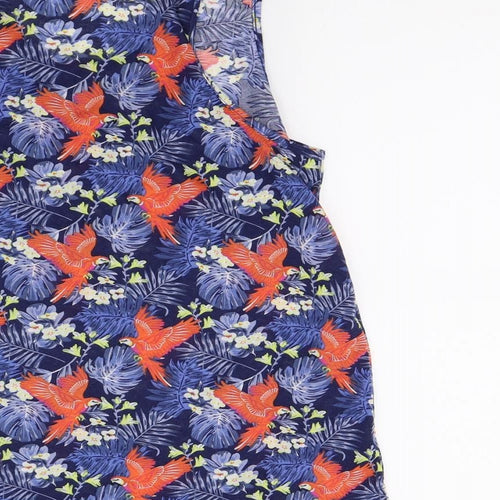 Primark Womens Blue Floral  Basic Tank Size 14