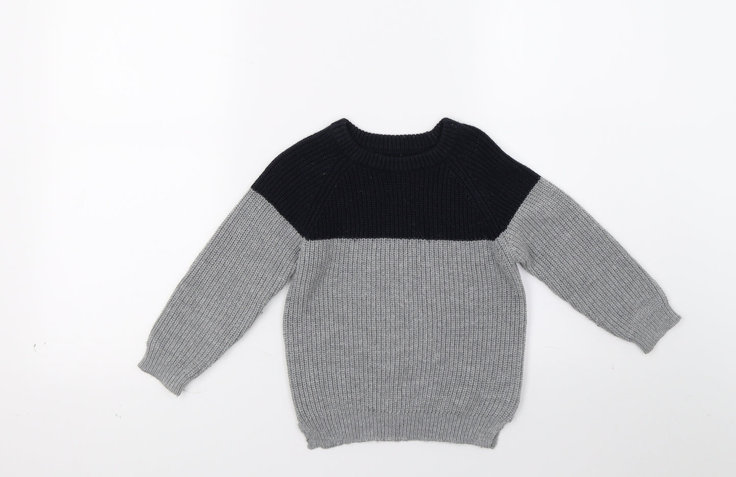 Matalan Boys Grey  Knit Pullover Jumper Size 2-3 Years
