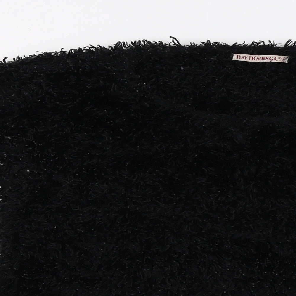 Bay Trading Womens Black  Fleece Pullover Jumper Size M