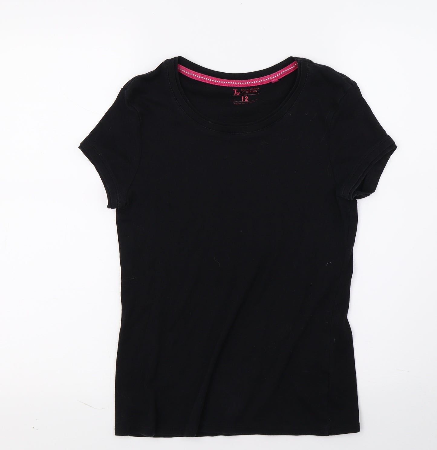 TU Womens Black   Basic T-Shirt Size 12