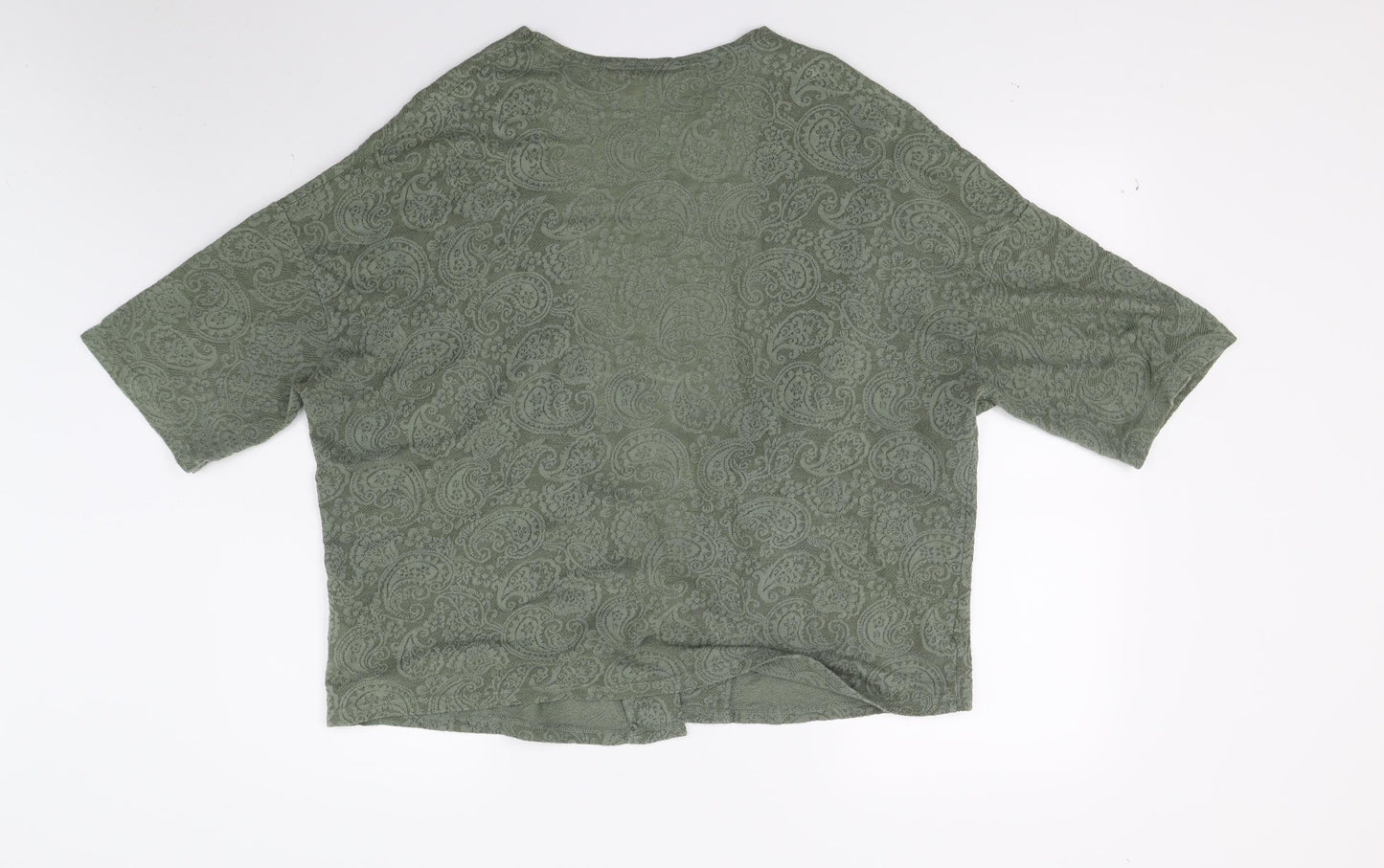 Authentic Womens Green Paisley  Wrap Jumper Size 18