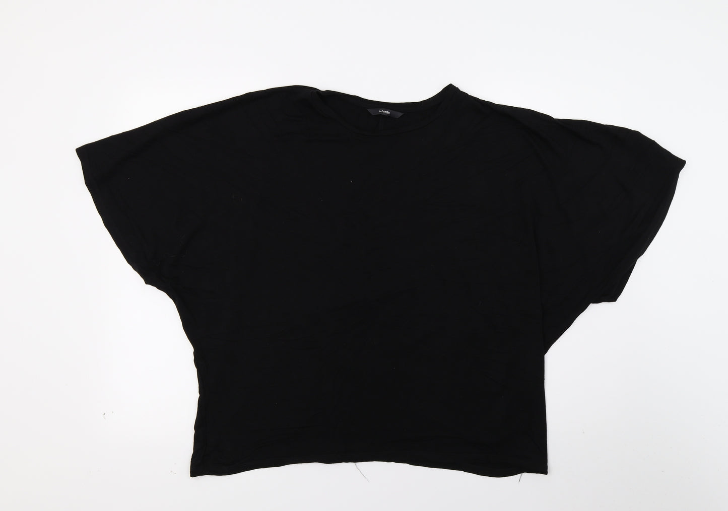 George Womens Black   Basic T-Shirt Size 20