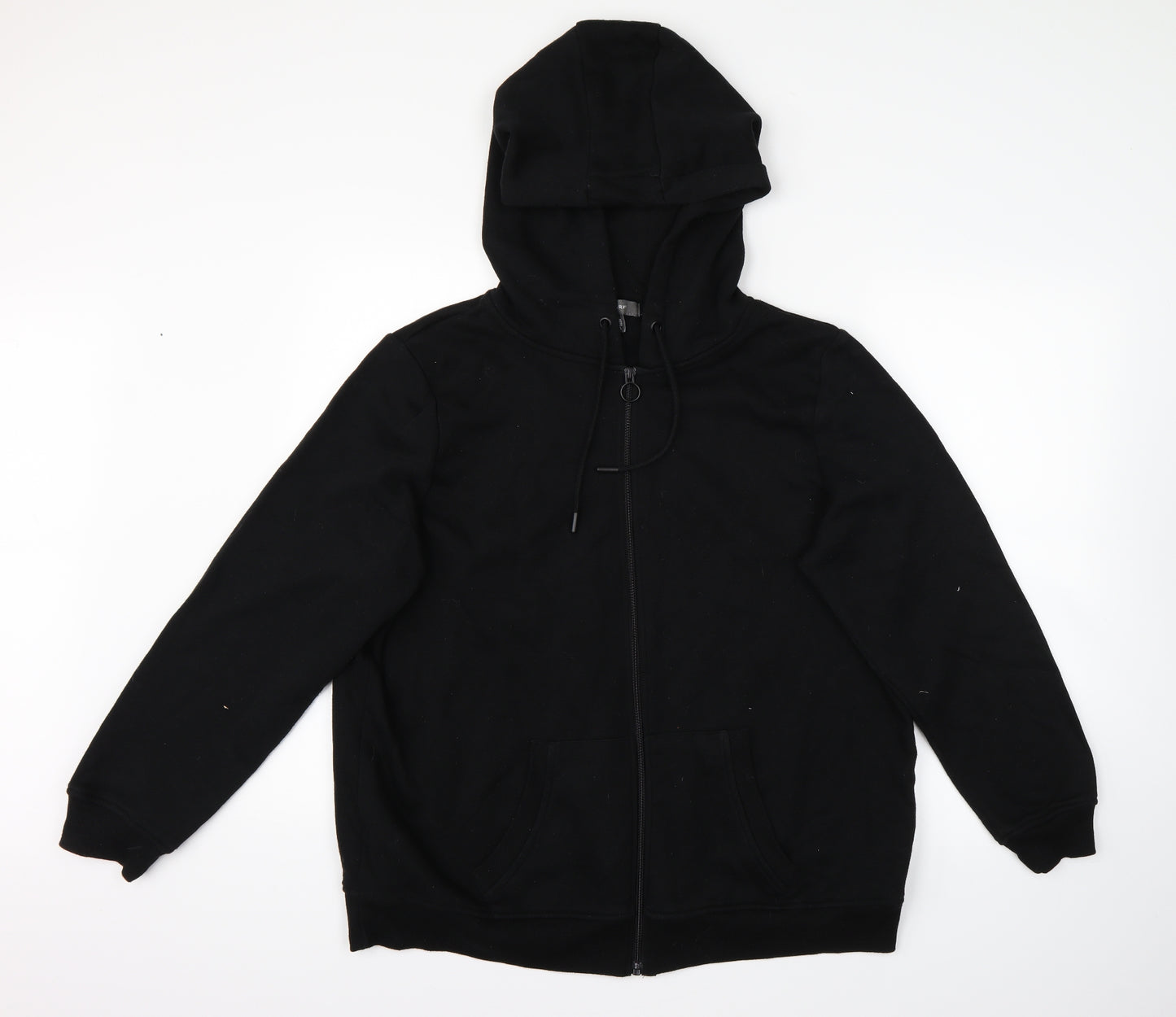 Primark Womens Black   Full Zip Hoodie Size 20