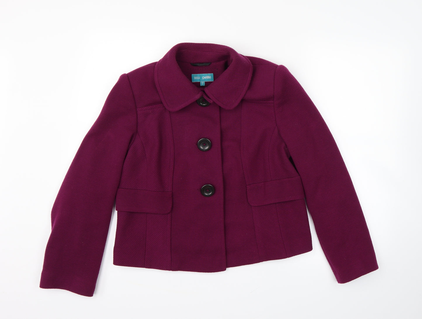 Marks and Spencer Womens Purple   Jacket Blazer Size 14